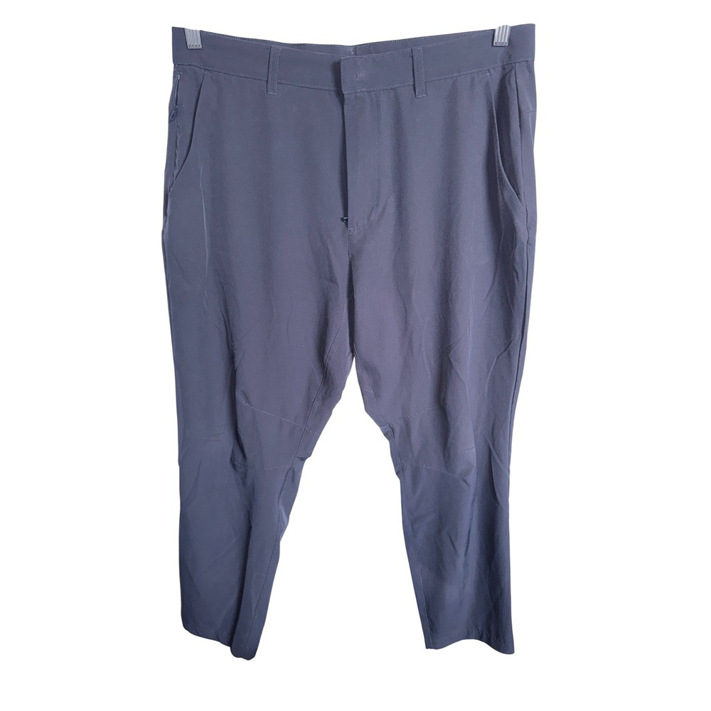 Fabletics Mens Only-Way Technical Pants Dark Blue Charcoal Tapered 40x26